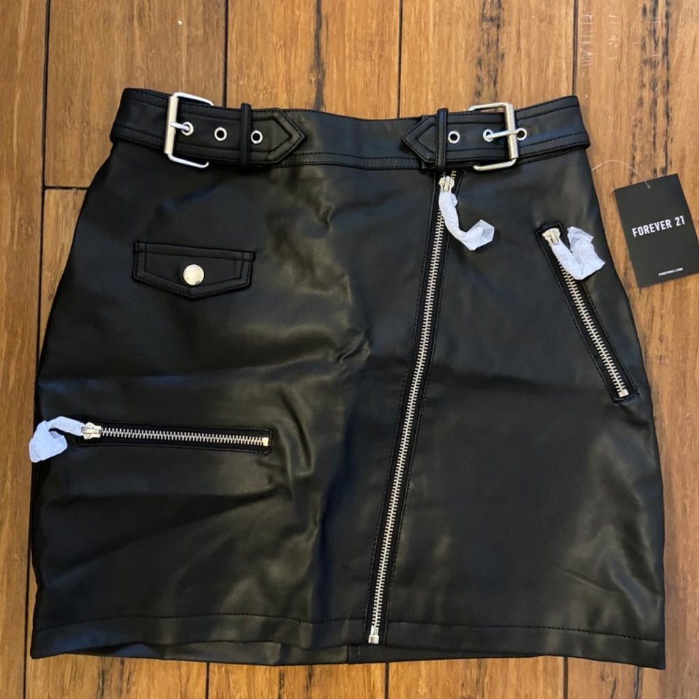 Faux Leather Mini Skirt